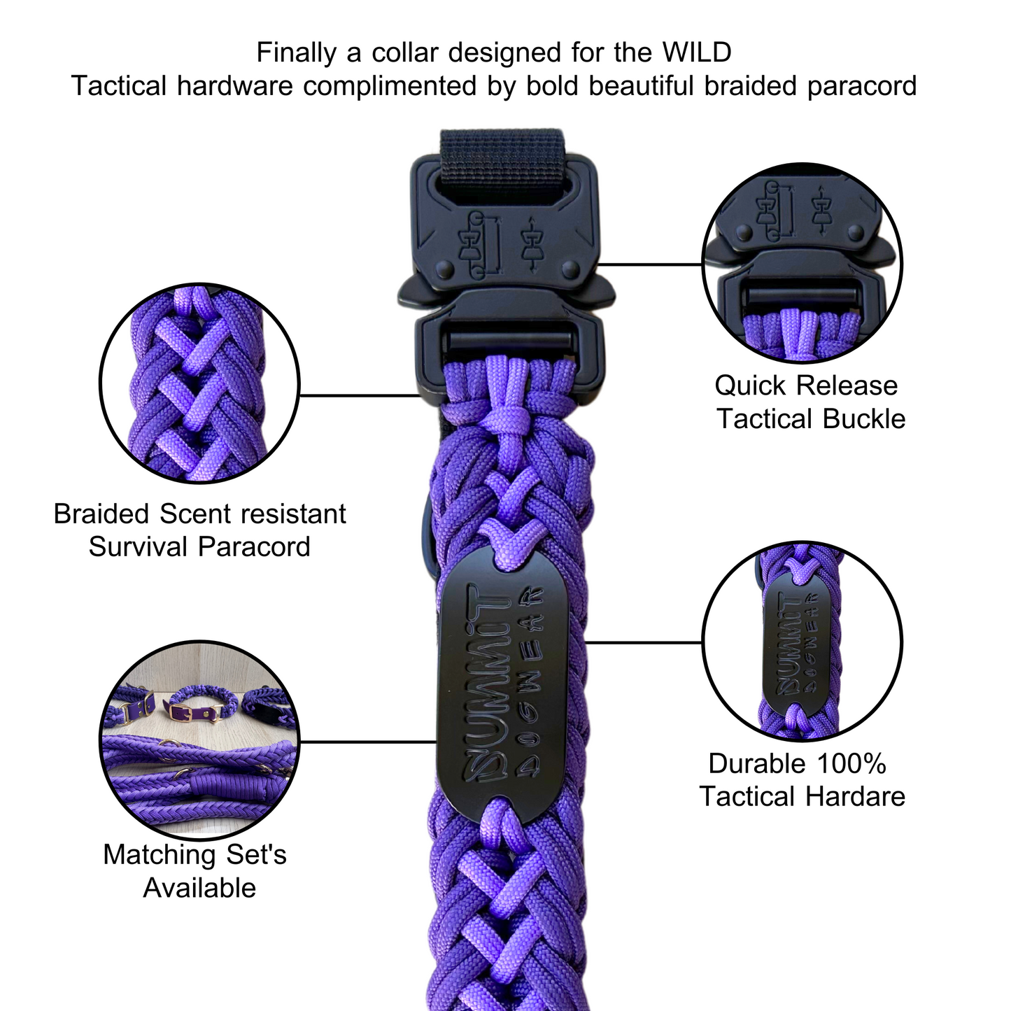 The "Three Sisters" Purple Tactical Collar