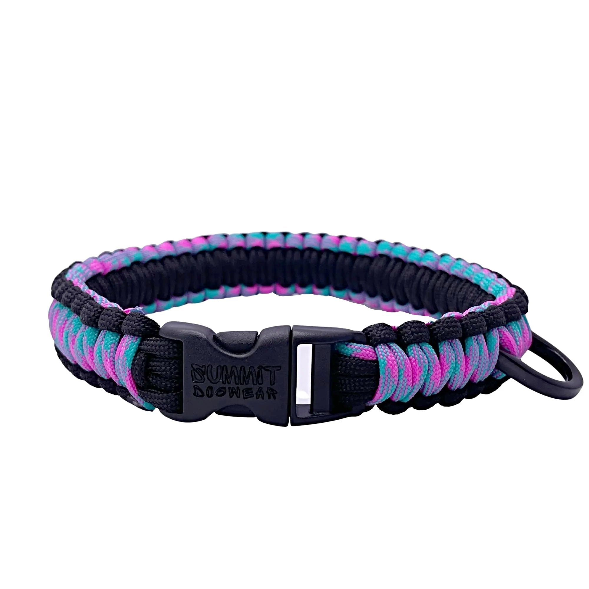 Pink paracord 2024 dog collar